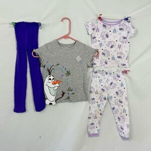 Disney's Frozen and Frozen 2 T-shirt, Pajamas, Leggings 4 Piece Mix N Match